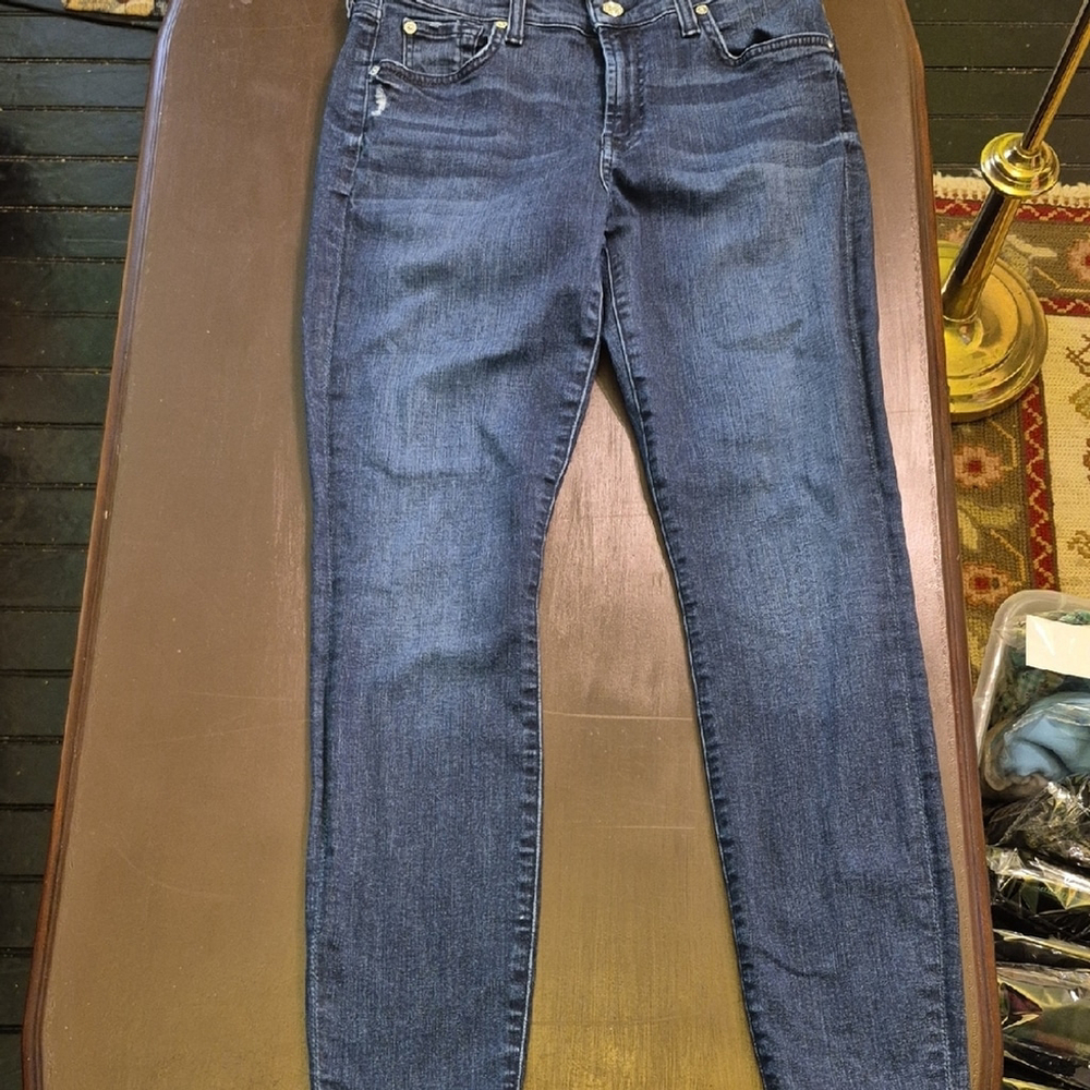 Seven For All Mankind Womens Skinny Jeans Sz.29".(#1585) Med Wash.